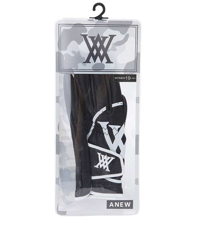 ANEW GOLF Big Logo Left Hand Golf Glove for Men made from high-quality sheepskin, featuring a stylish big logo design.