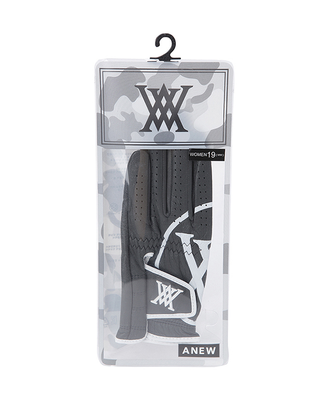 ANEW GOLF Big Logo Left Hand Golf Glove for Men made from high-quality sheepskin, featuring a stylish big logo design.