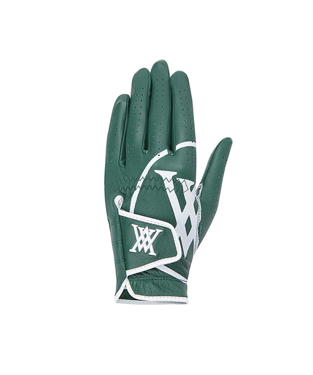 ANEW GOLF Big Logo Left Hand Golf Glove for Men made from high-quality sheepskin, featuring a stylish big logo design.