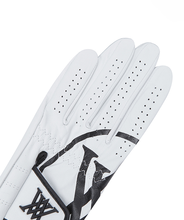 ANEW GOLF Big Logo Left Hand Golf Glove for Men made from high-quality sheepskin, featuring a stylish big logo design.