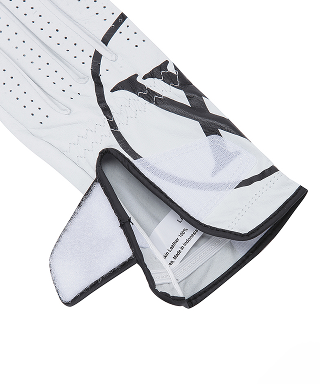 ANEW GOLF Big Logo Left Hand Golf Glove for Men made from high-quality sheepskin, featuring a stylish big logo design.