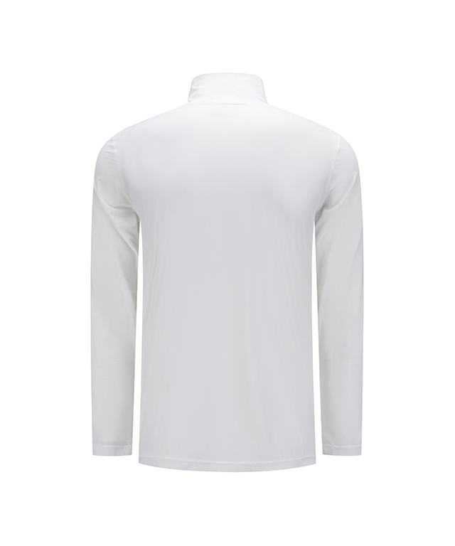 ANEW Men's Cold Fabric High Neck T-Shirt in White, showcasing its stylish design and high-quality fabric.