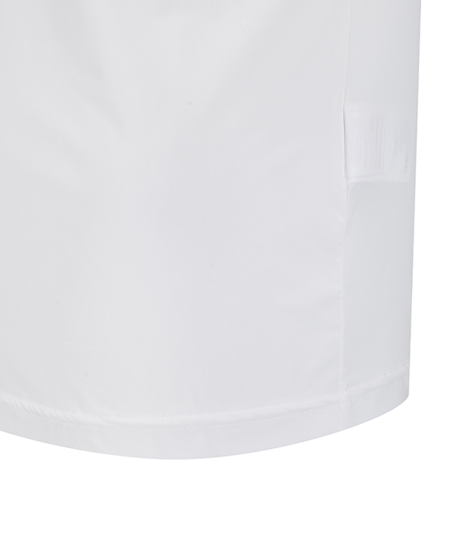 ANEW Men's Cold Fabric High Neck T-Shirt in White, showcasing its stylish design and high-quality fabric.