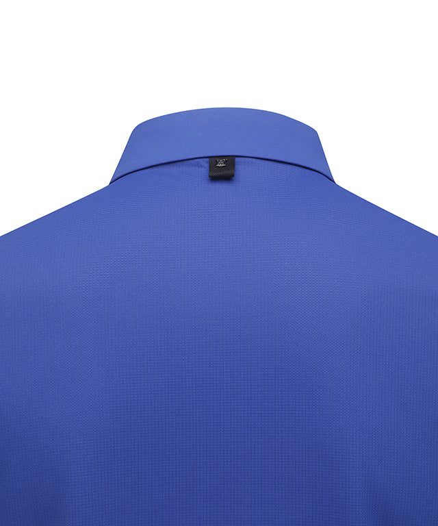 ANEW Golf Men Sleeve Signature Logo T-Shirt in R/Blue, showcasing the stylish design and breathable fabric.