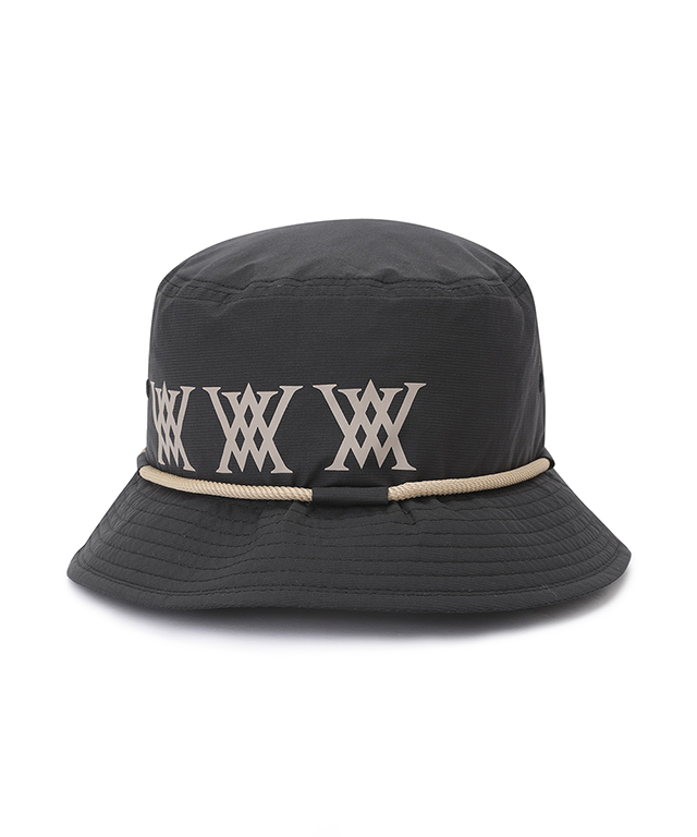 ANEW Golf Unisex Loop Colour Bucket Hat in Black, showcasing its stylish design and wide brim for sun protection.