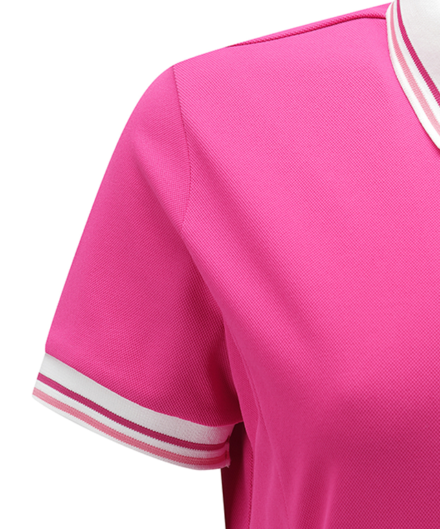 ANEW Golf Women's Pleated Skirt Pique Dress in vibrant hot pink, showcasing its stylish pleated design and comfortable fabric.