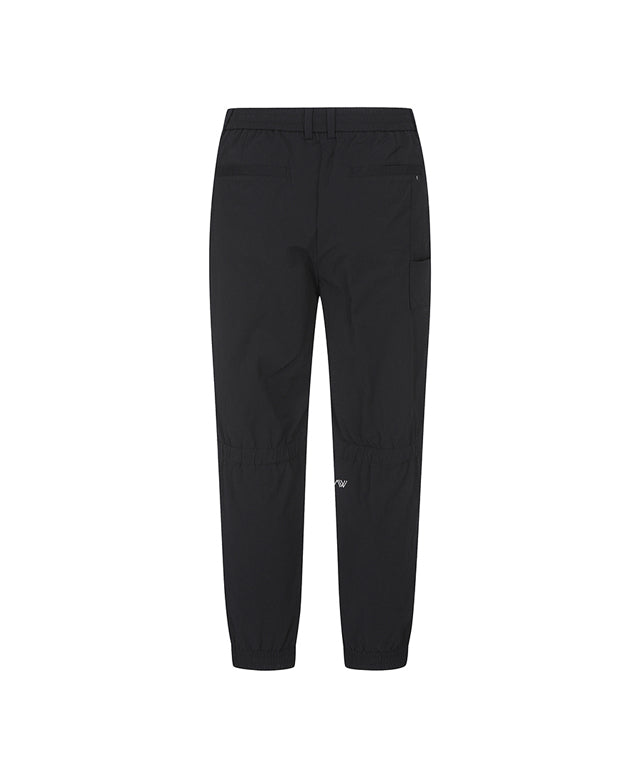 ANEW Golf Women Ventilation Slim Jogger Long Pants in Black, showcasing stylish design and comfortable fit.