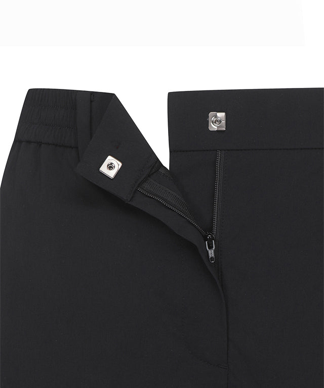 ANEW Golf Women Ventilation Slim Jogger Long Pants in Black, showcasing stylish design and comfortable fit.