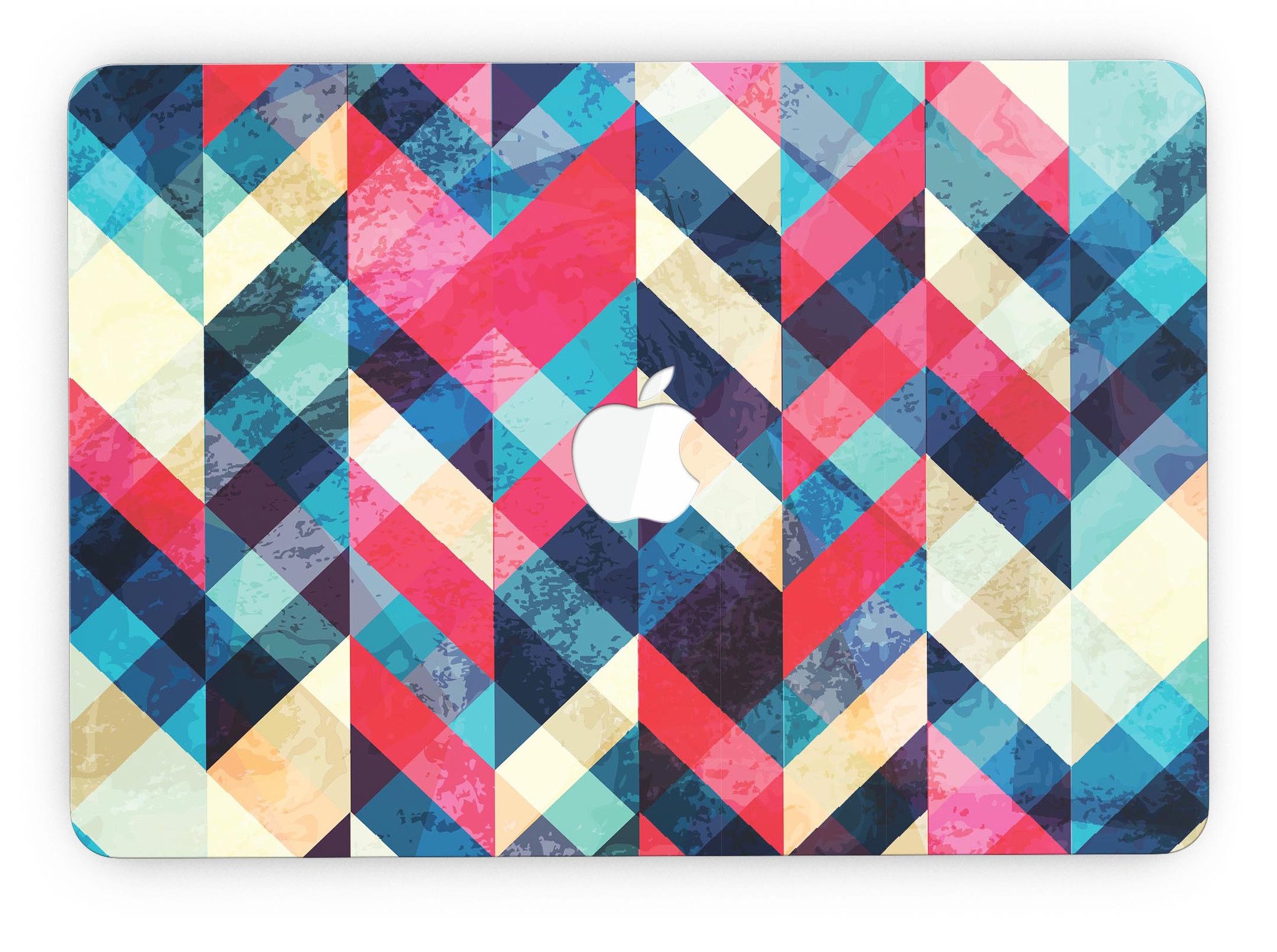 Angled Colored Pattern skin for MacBook Pro with Retina Display, showcasing vibrant colors and sleek design.