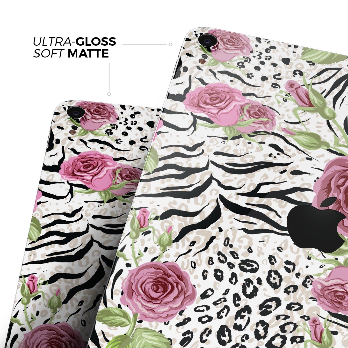 Animal Vibe Floral Full Body Skin Decal for Apple iPad Pro, showcasing vibrant floral design and premium 3M material.