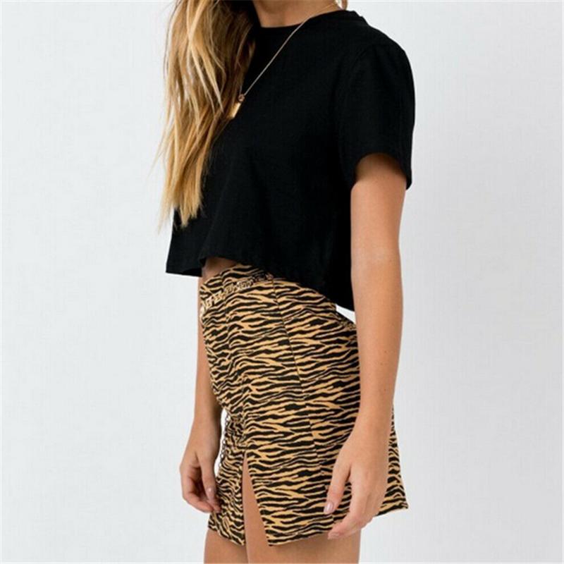 Animalia Print Mini Skirt featuring a stylish animal pattern, above knee length, and an empire waistline, perfect for clubbing and casual outings.