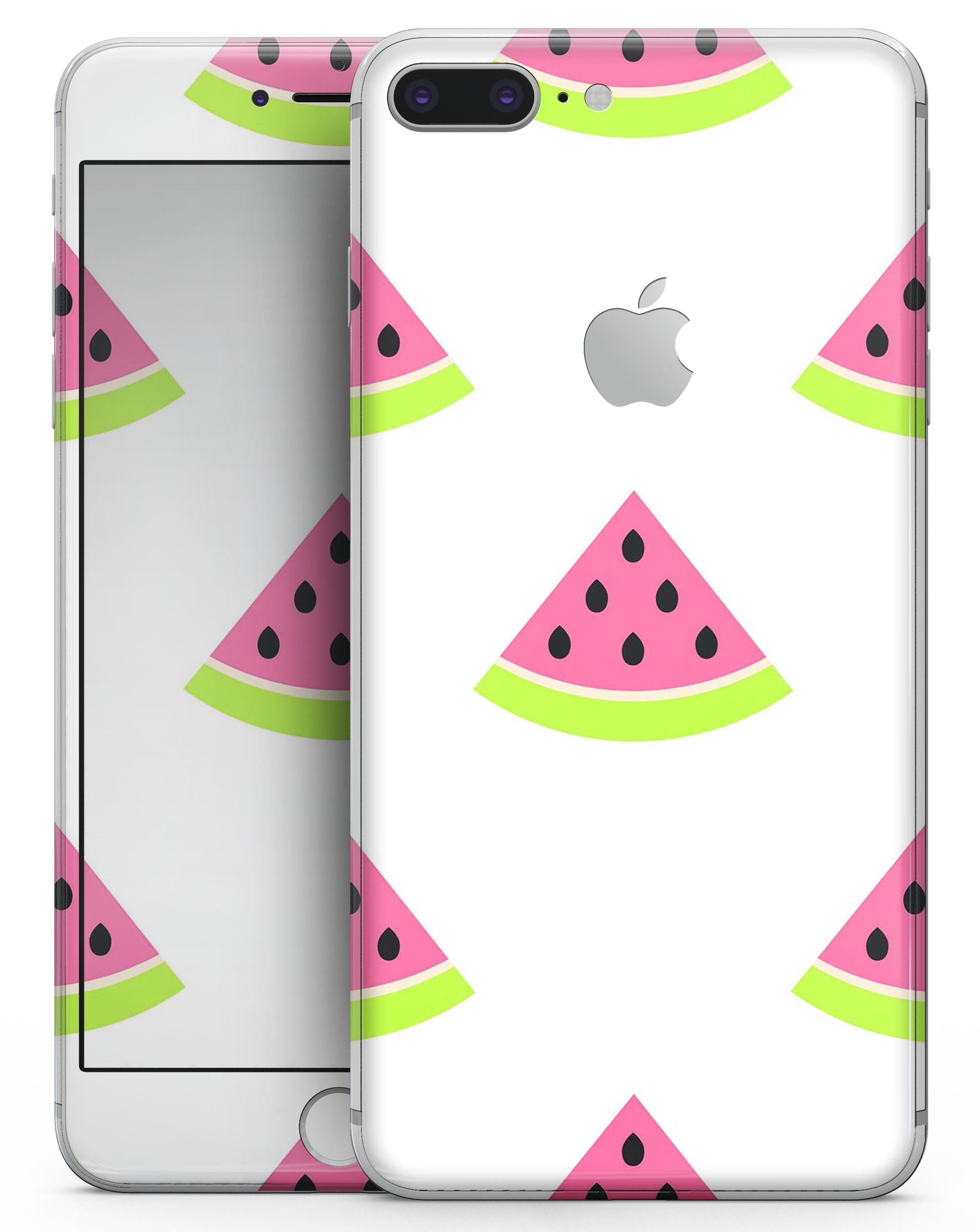 Animated Watermelon Pattern skin for iPhone 8 and 8 Plus, showcasing vibrant colors and a stylish design.