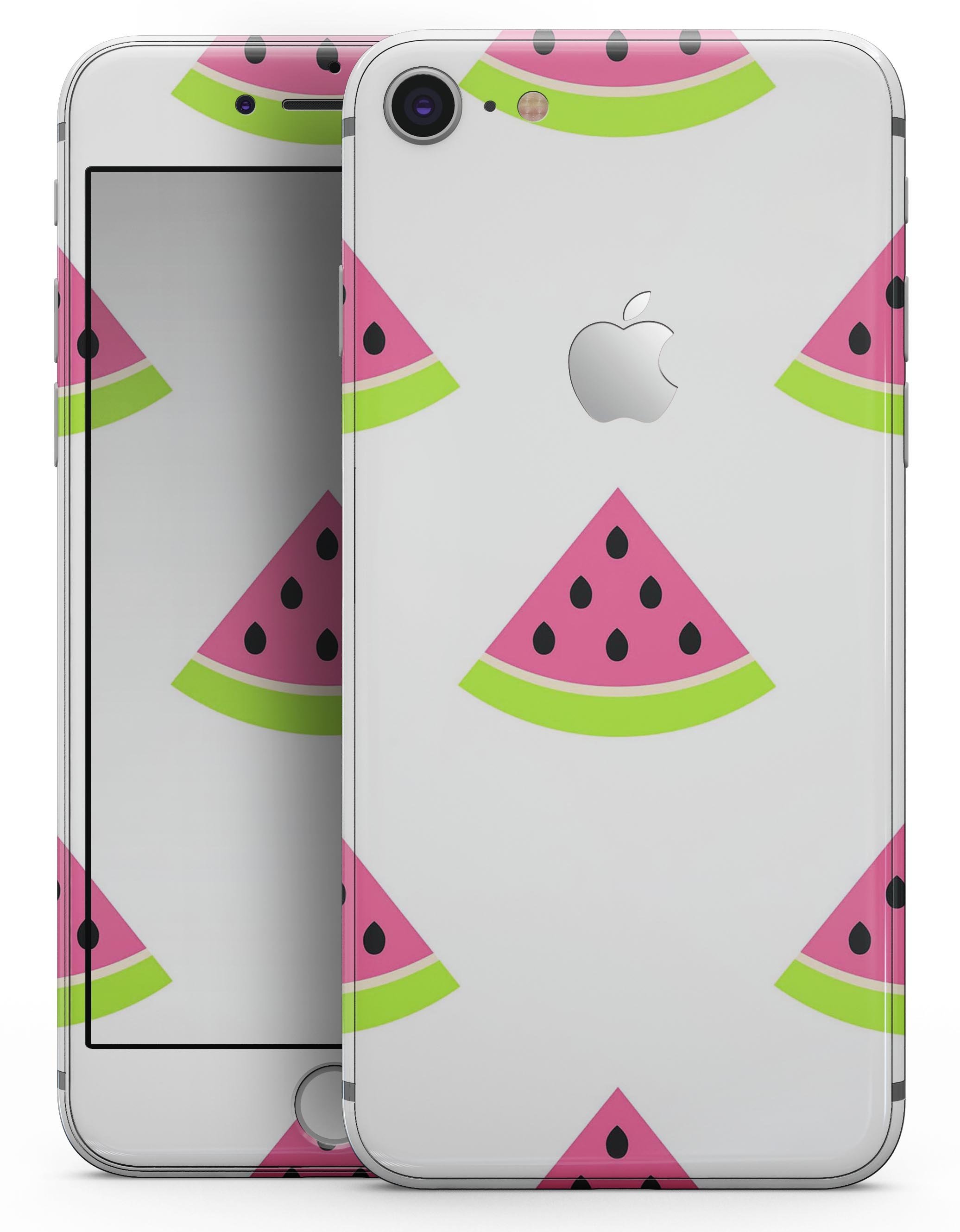 Animated Watermelon Pattern skin for iPhone 8 and 8 Plus, showcasing vibrant colors and a stylish design.