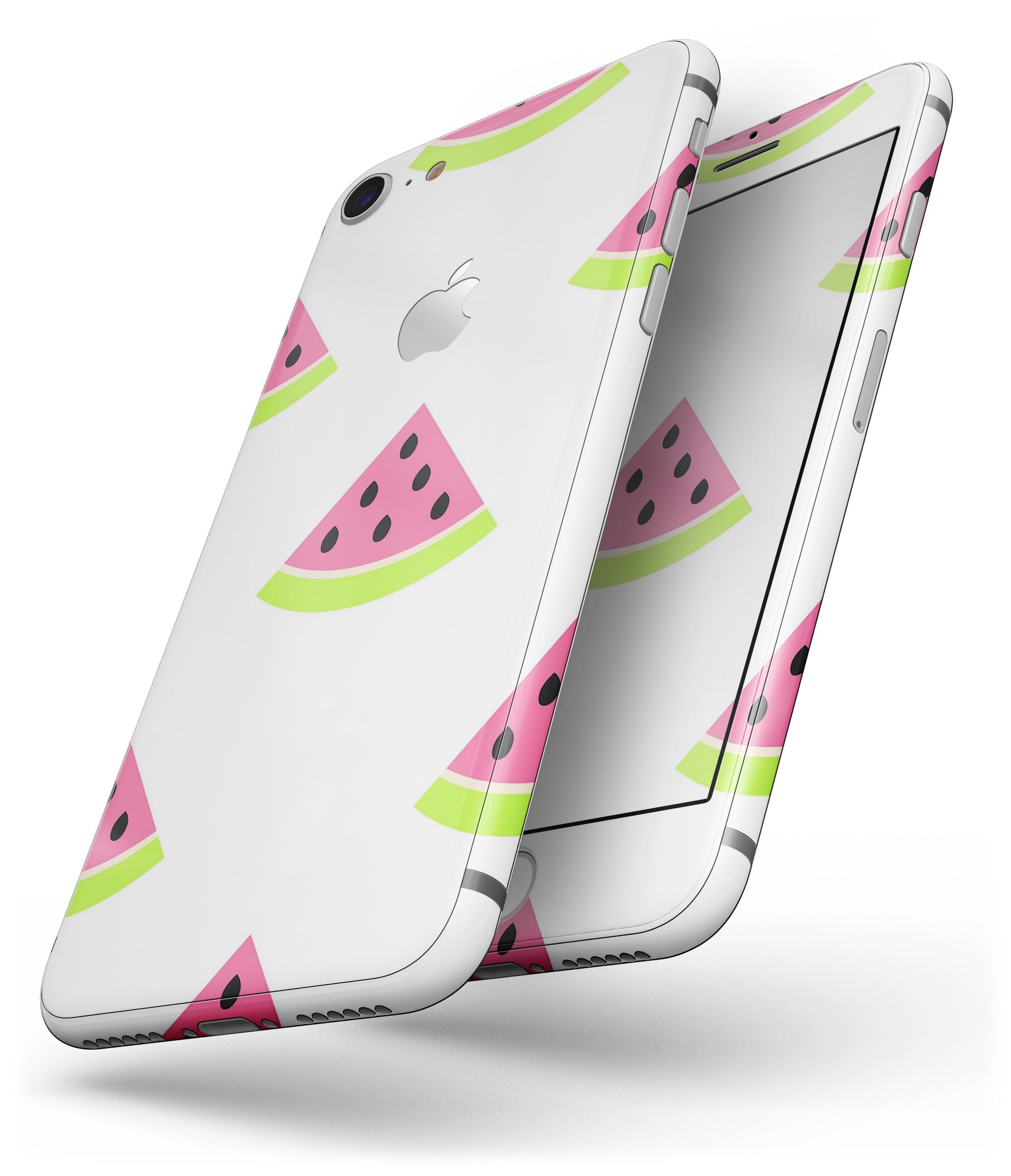 Animated Watermelon Pattern skin for iPhone 8 and 8 Plus, showcasing vibrant colors and a stylish design.