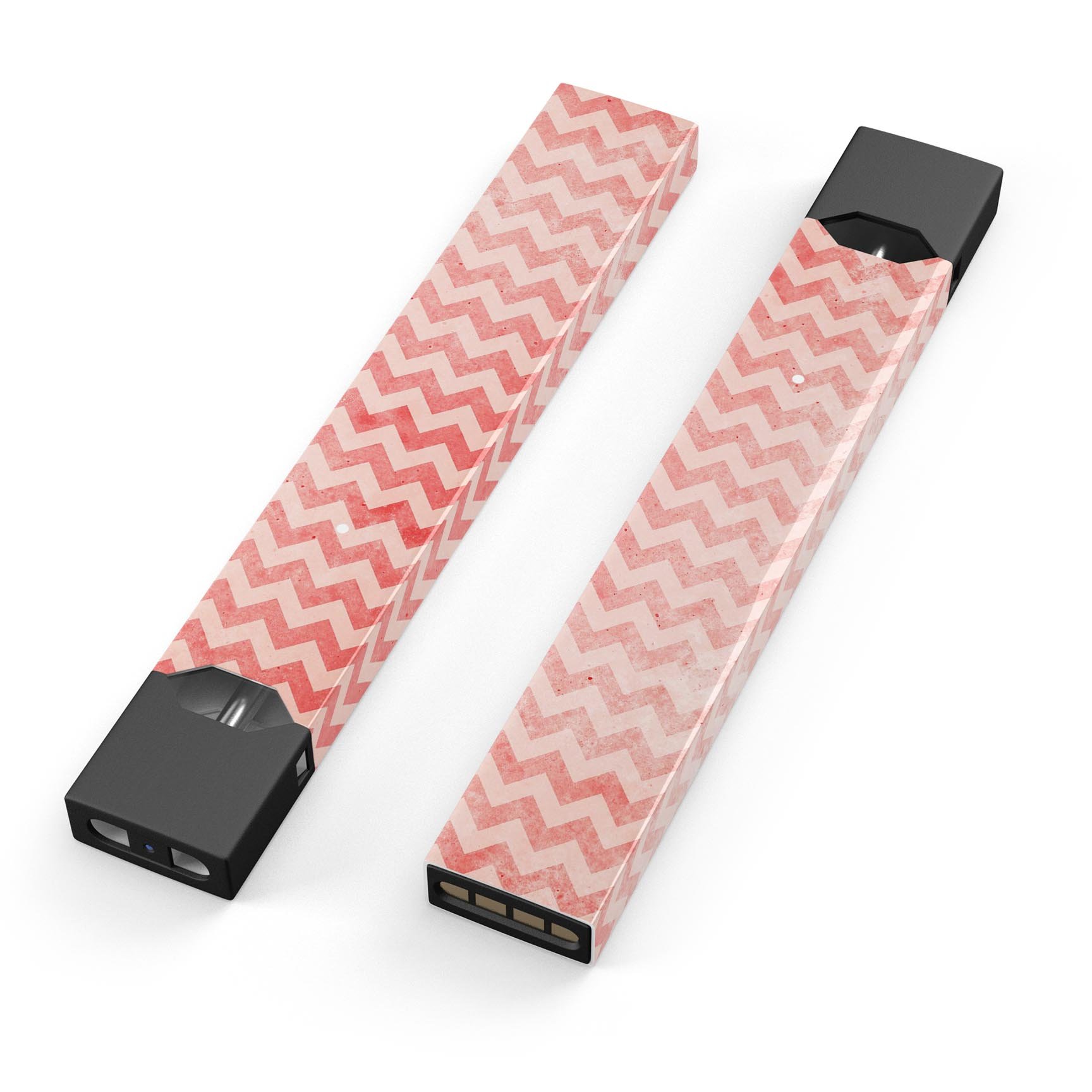 Antique Red Blush Chevron Pattern skin-wrap for JUUL device, showcasing vibrant colors and stylish design.