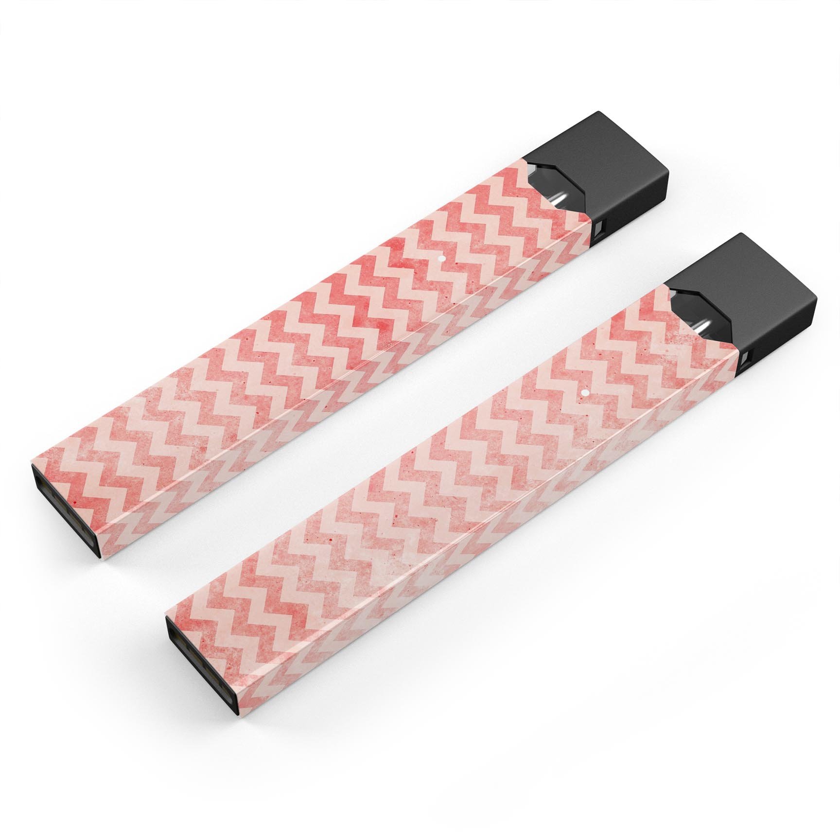 Antique Red Blush Chevron Pattern skin-wrap for JUUL device, showcasing vibrant colors and stylish design.