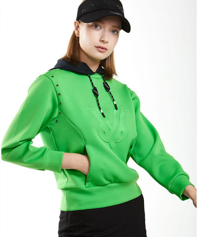 A stylish and comfortable Anyway EasyFit Hood jacket featuring a sporty hood and front zipper pocket, ideal for active lifestyles.