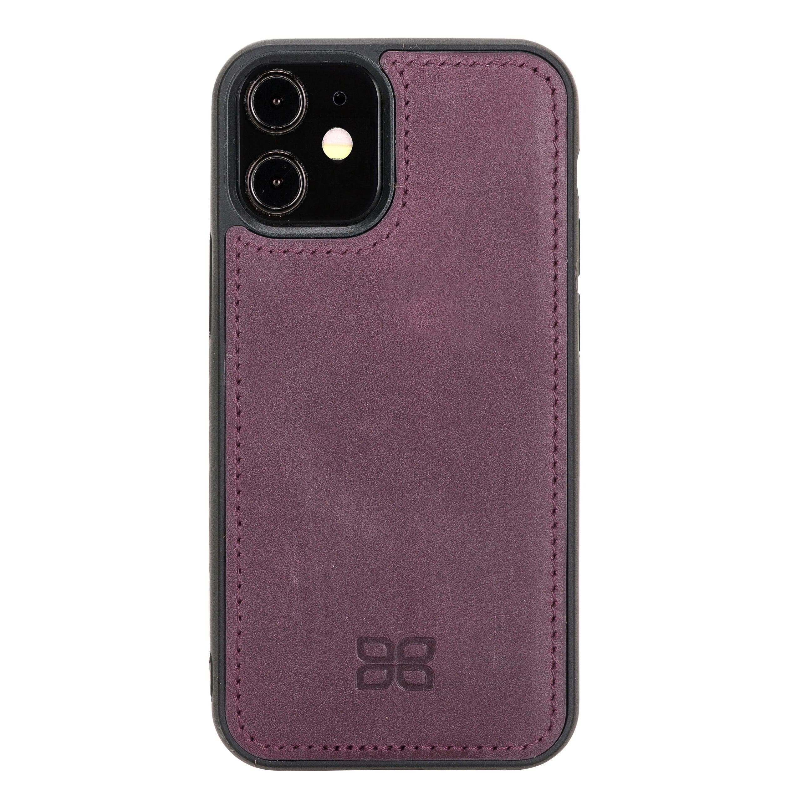 Bouletta iPhone 12 Series Detachable Leather Wallet Case in black, showcasing card slots and banknotes compartment.