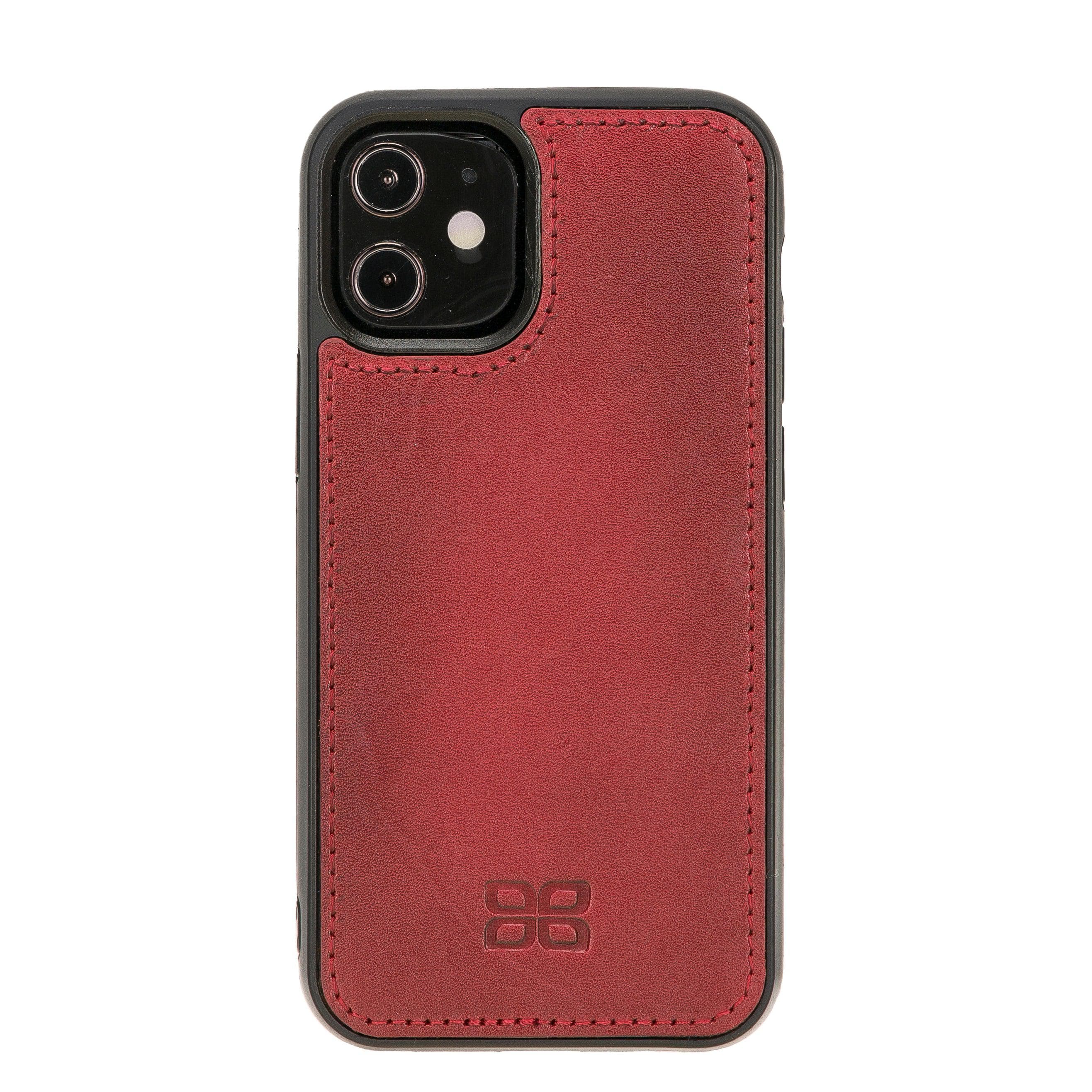 Bouletta iPhone 12 Series Detachable Leather Wallet Case in black, showcasing card slots and banknotes compartment.