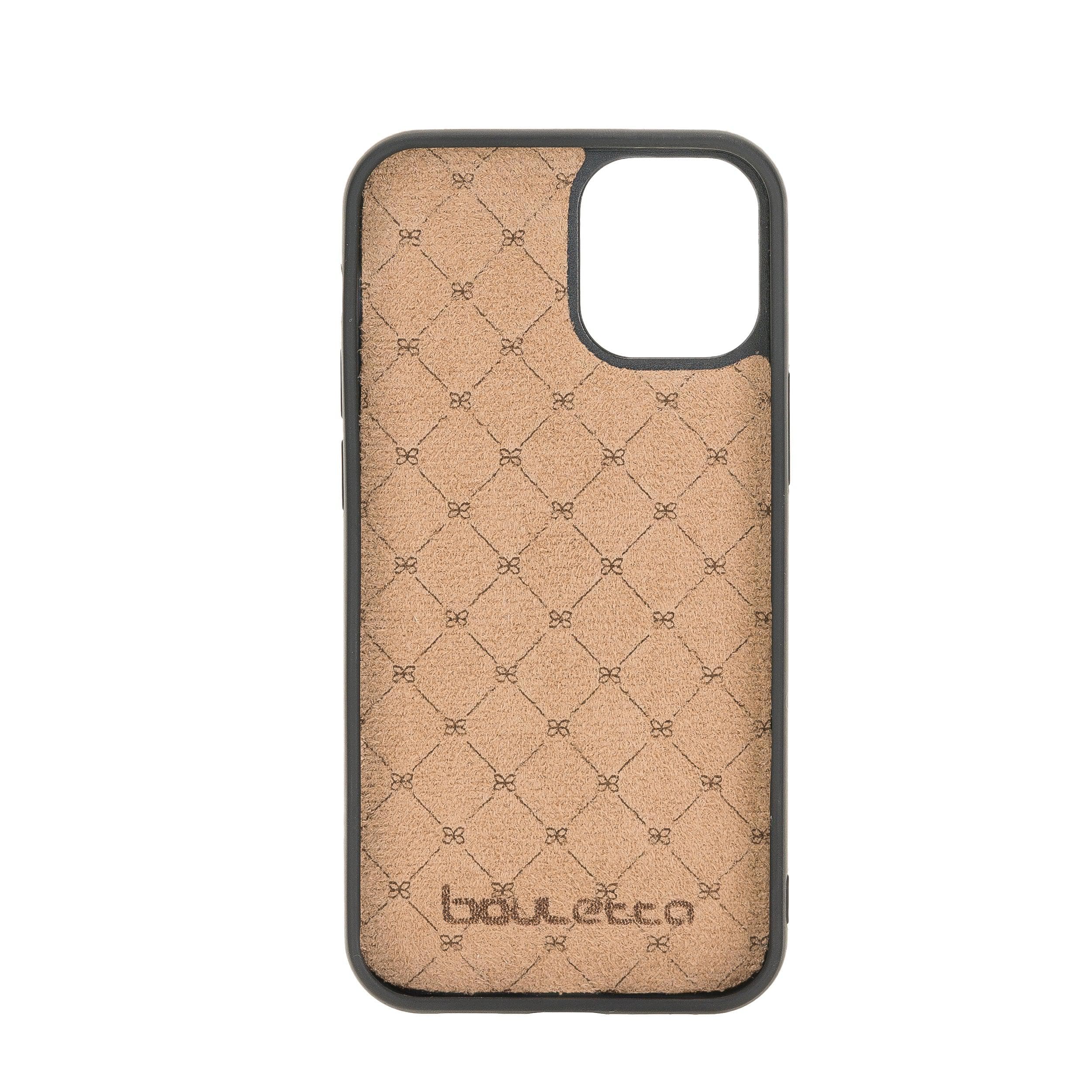 Bouletta iPhone 12 Series Detachable Leather Wallet Case in black, showcasing card slots and banknotes compartment.