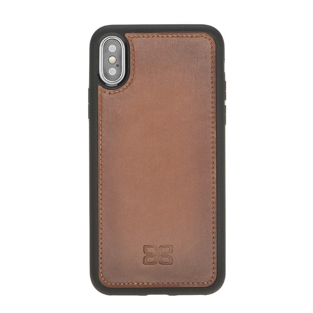 Apple iPhone X Series Detachable Leather Wallet Case in black, showcasing its sleek design, card slots, and kickstand feature.