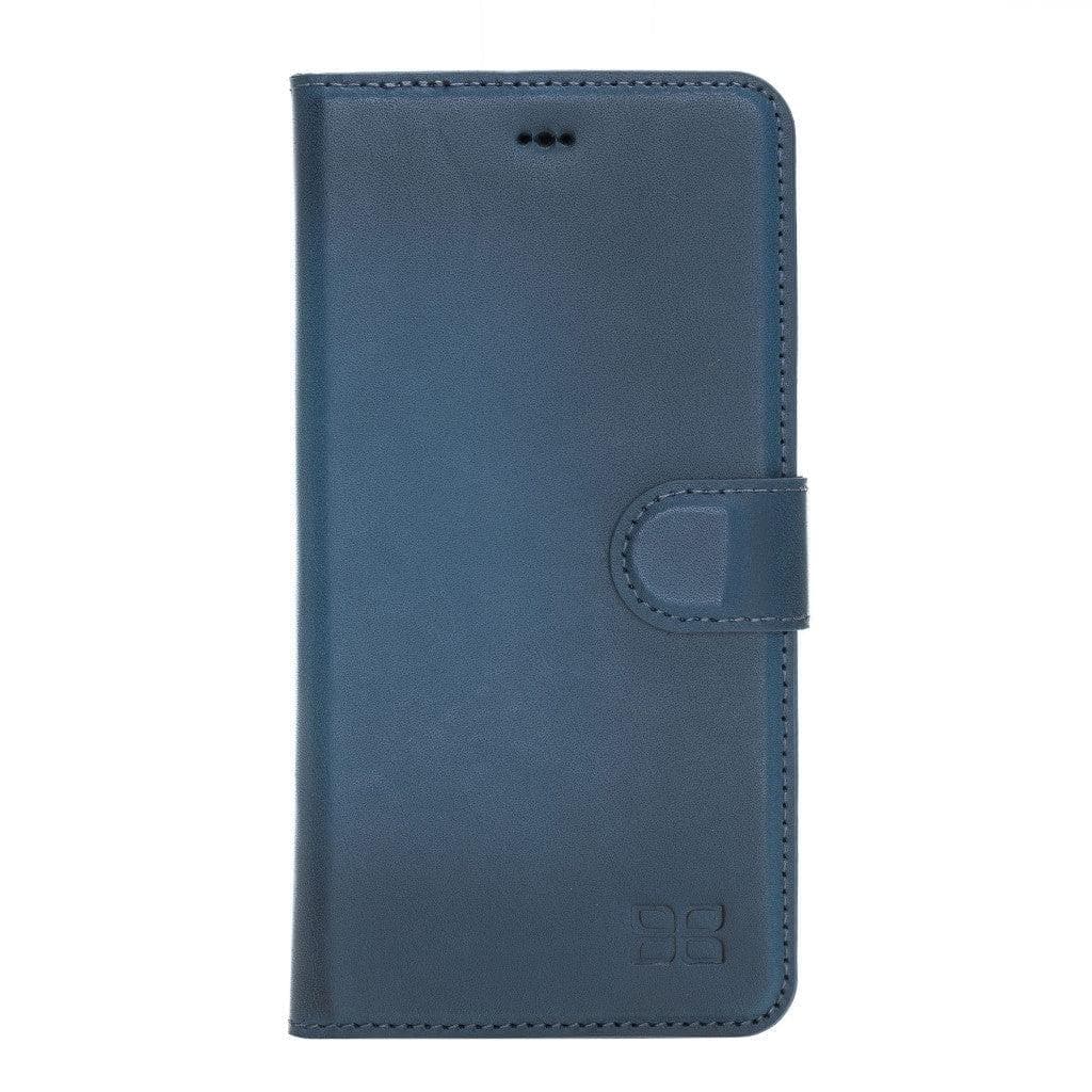 Apple iPhone X Series Detachable Leather Wallet Case in black, showcasing its sleek design, card slots, and kickstand feature.