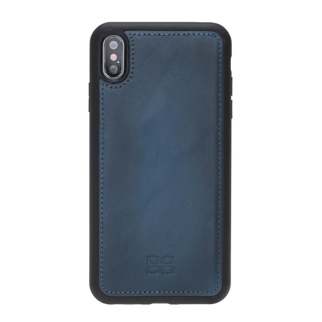 Apple iPhone X Series Detachable Leather Wallet Case in black, showcasing its sleek design, card slots, and kickstand feature.