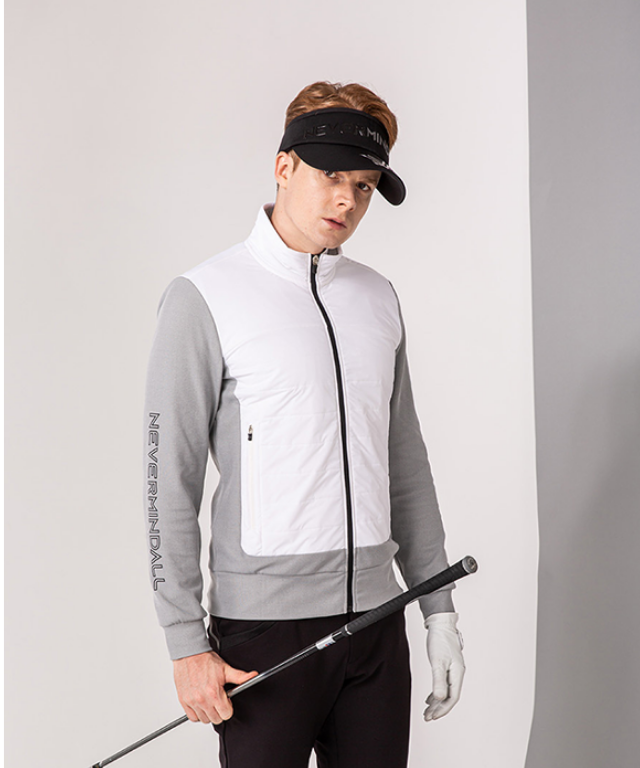 Ardor Padding Jersey Open Jacket displayed on a mannequin, showcasing its lightweight design and stylish look, perfect for golf and casual outings.