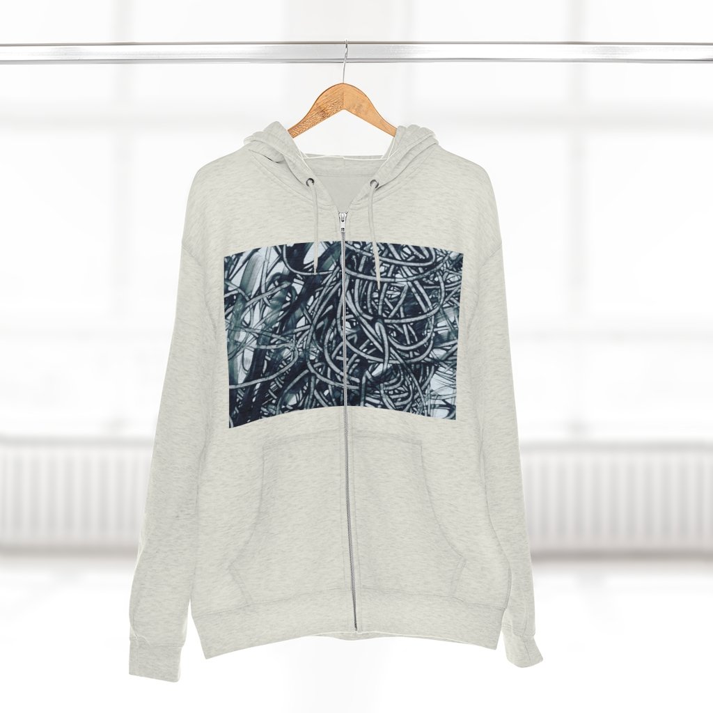 Art POV Full Zip Hoodie in a stylish design, showcasing its soft fabric and full zip feature.