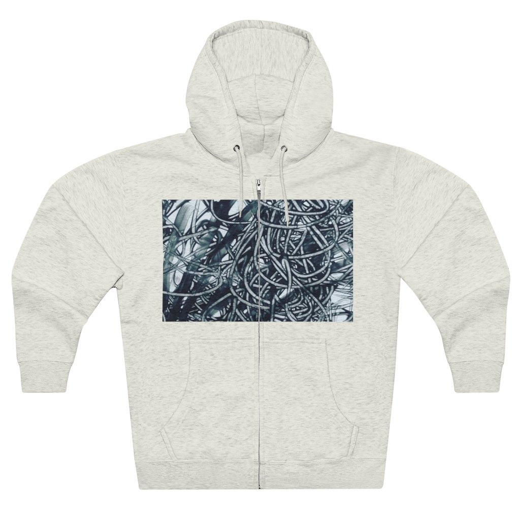 Art POV Full Zip Hoodie in a stylish design, showcasing its soft fabric and full zip feature.