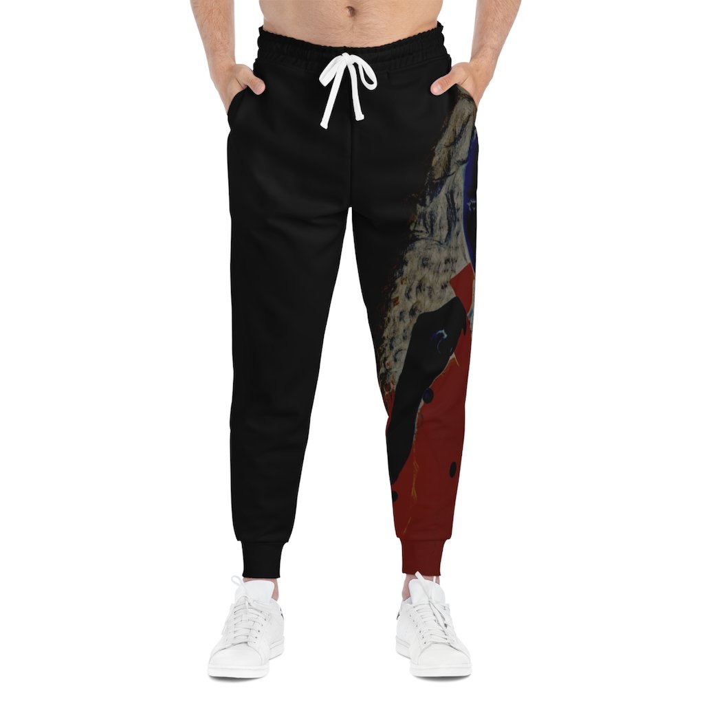 Art Right Cozy Joggers by thelionbody® featuring a stylish all-over print, unisex fit, and double layer side pockets.