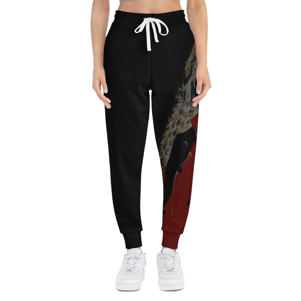 Art Right Cozy Joggers by thelionbody® featuring a stylish all-over print, unisex fit, and double layer side pockets.