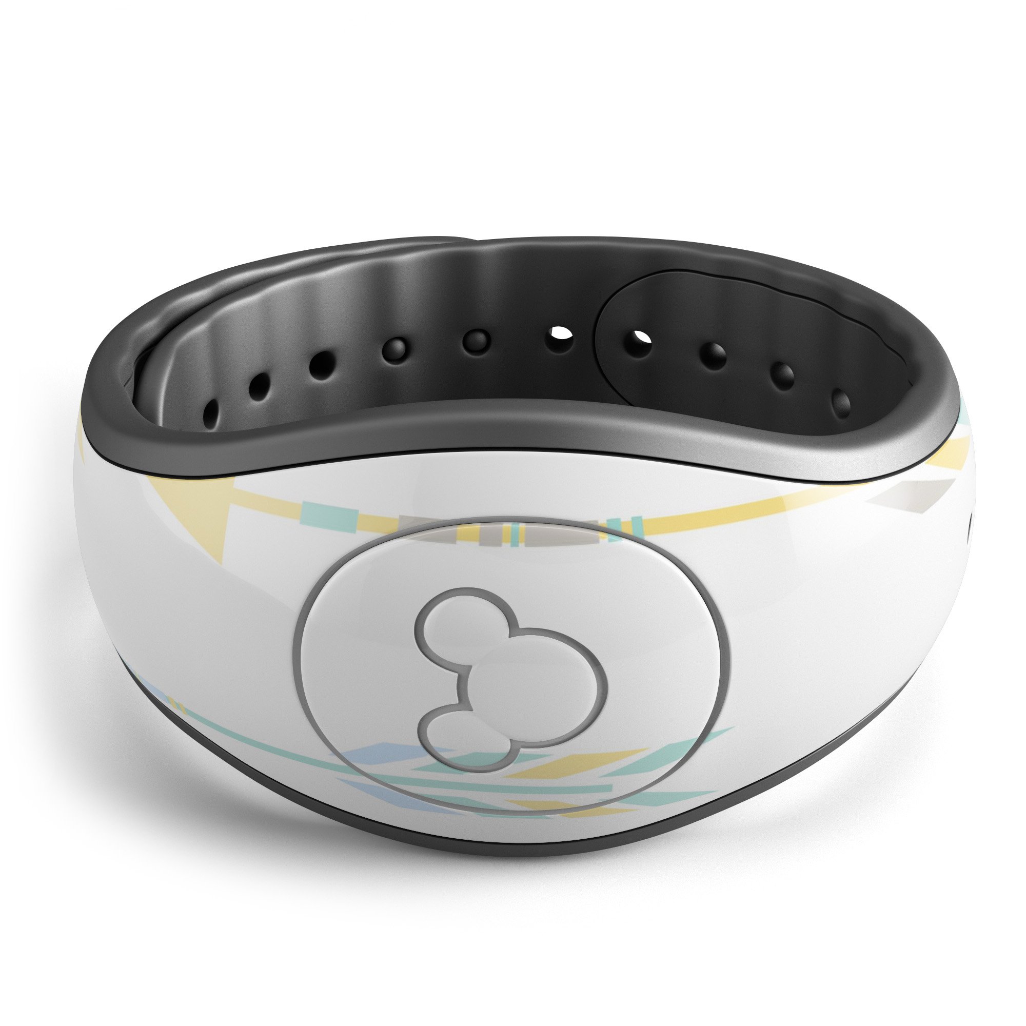 Colorful decal skin wrap kit for Disney Magic Band featuring ascending arrows design, showcasing vibrant colors and high-quality finish.