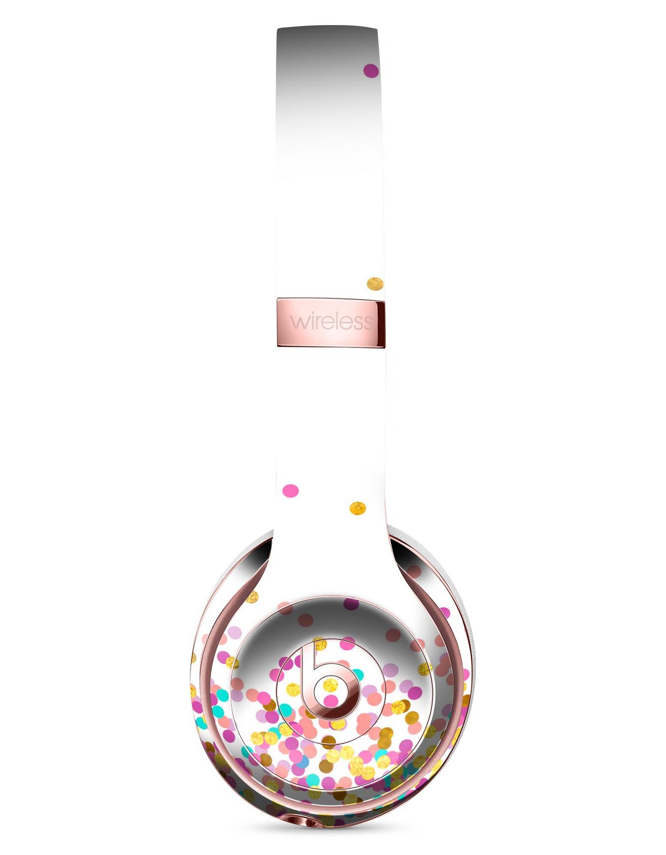 Ascending Multicolor Micro Dots Skin Kit for Beats by Dre Solo 3 Wireless Headphones, showcasing vibrant colors and a sleek design.