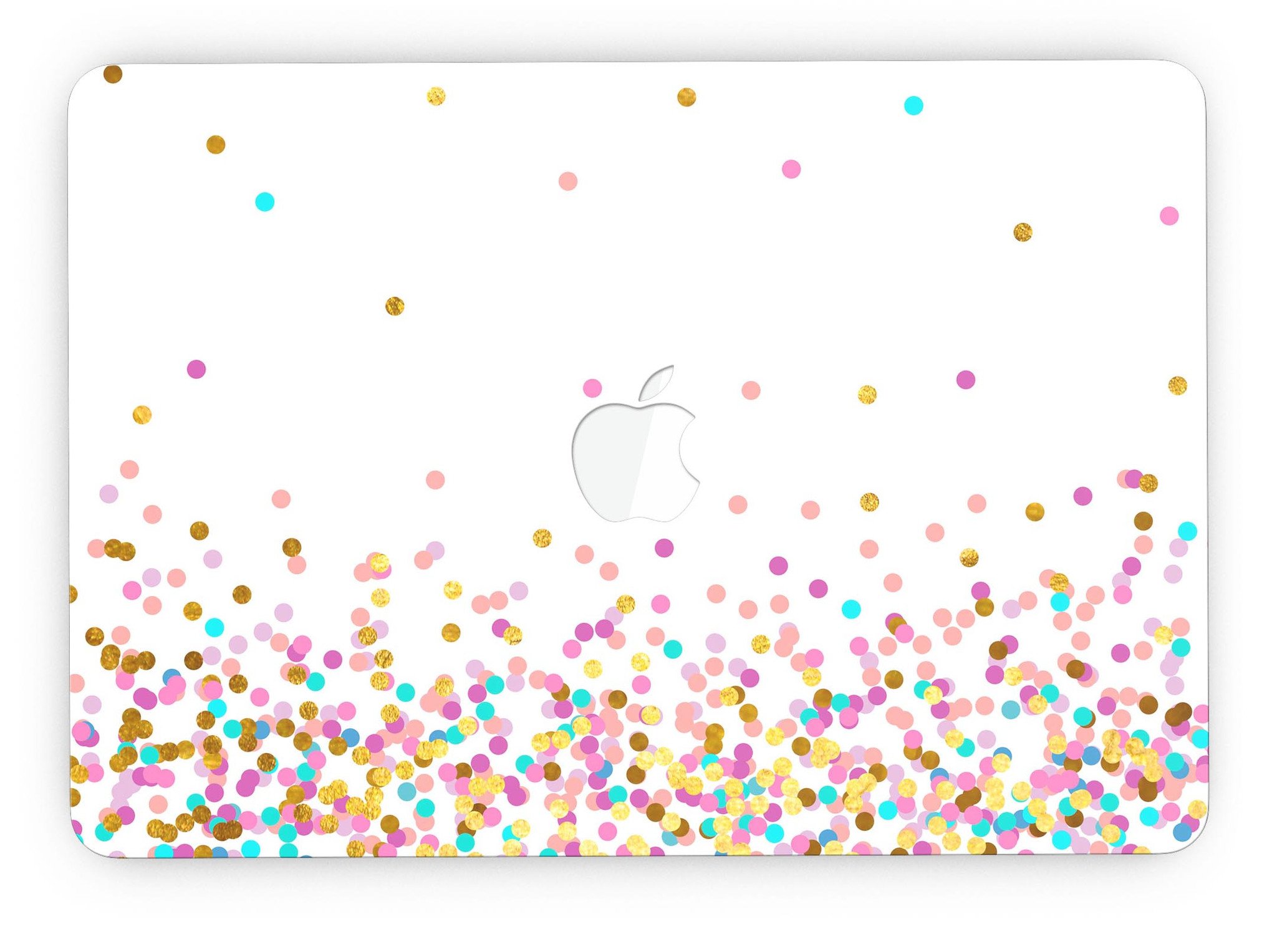 Colorful Ascending Multicolor Polka Dots skin for MacBook Pro with Retina Display, showcasing vibrant patterns and sleek design.