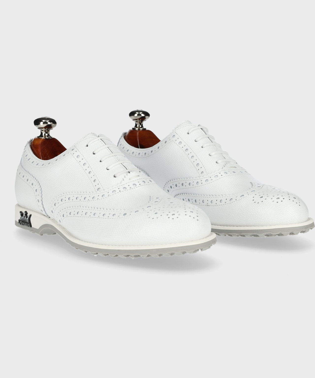 Asti White Ladies golf shoe showcasing premium waterproof leather and spikeless outsole design.