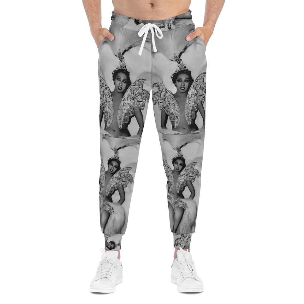 Athletic Joggers Josephine by thelionbody® featuring a stylish all-over-print design, soft fabric, and double layer side pockets.