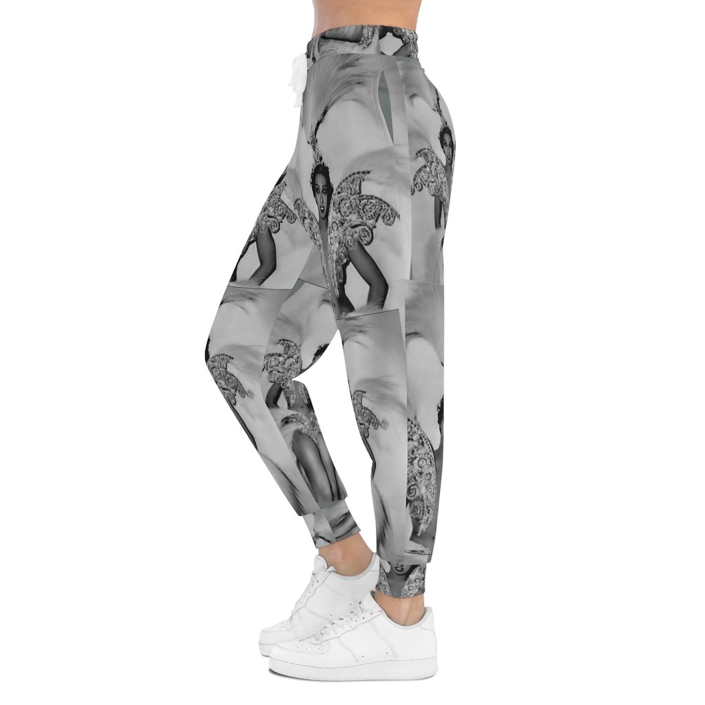 Athletic Joggers Josephine by thelionbody® featuring a stylish all-over-print design, soft fabric, and double layer side pockets.