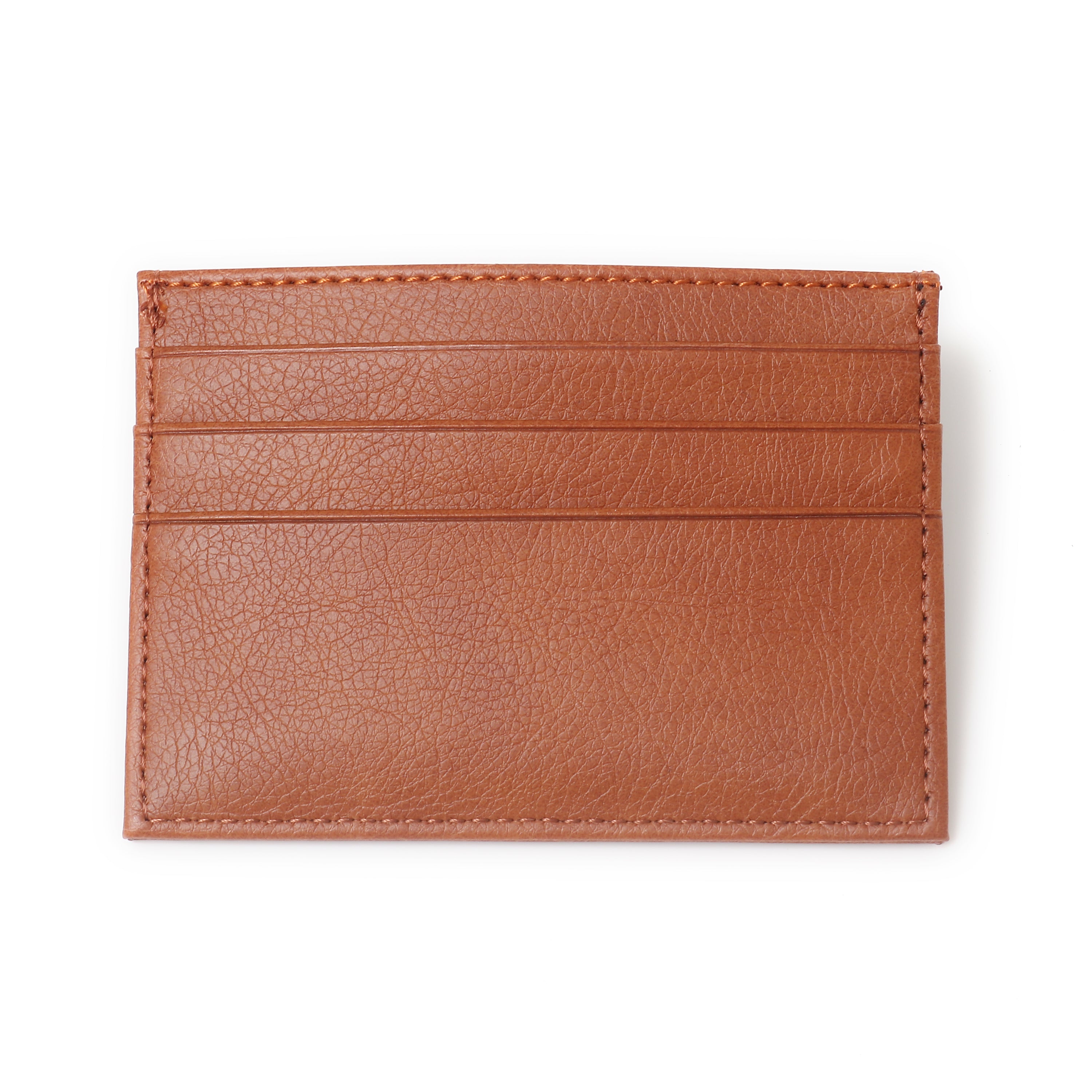 AVOCA Unisex Card Holder in Brown, made from premium vegan leather, featuring multiple card pockets and a sleek design.