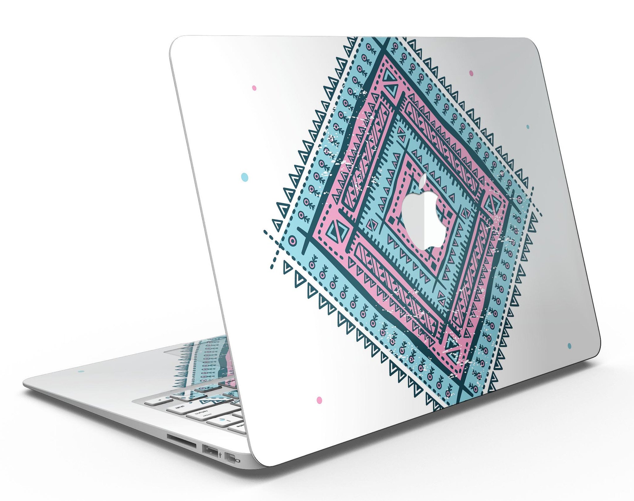 Aztec Diamond MacBook Air Skin Kit showcasing premium vinyl design with gloss finish.