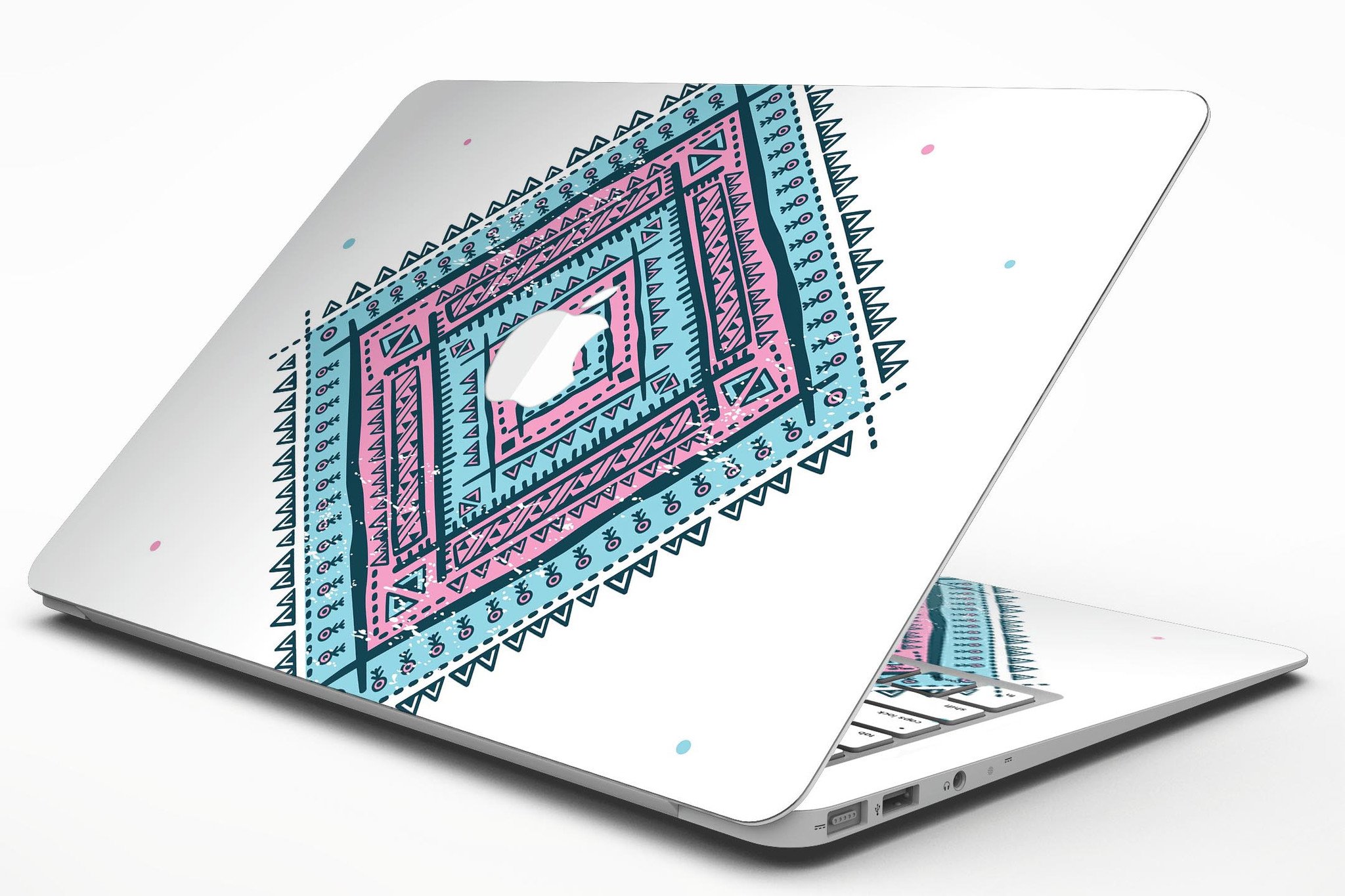 Aztec Diamond MacBook Air Skin Kit showcasing premium vinyl design with gloss finish.