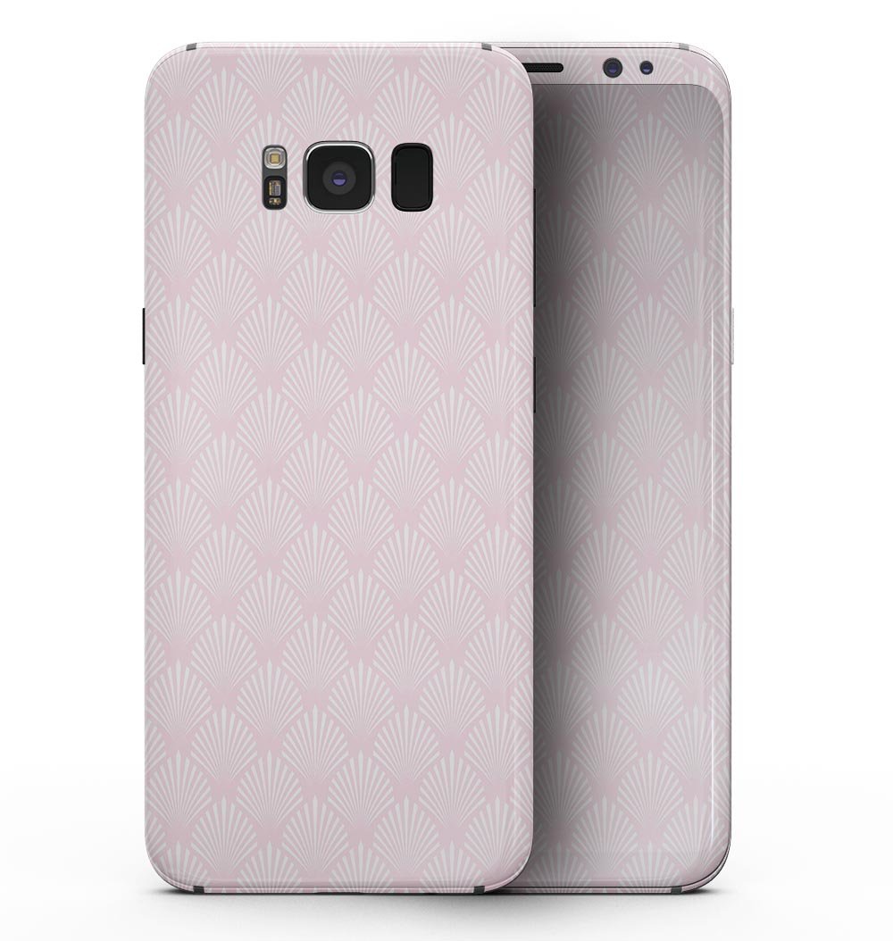 Baby Pink Shell Pattern skin for Samsung Galaxy S8, showcasing a stylish design that fits perfectly on the device.