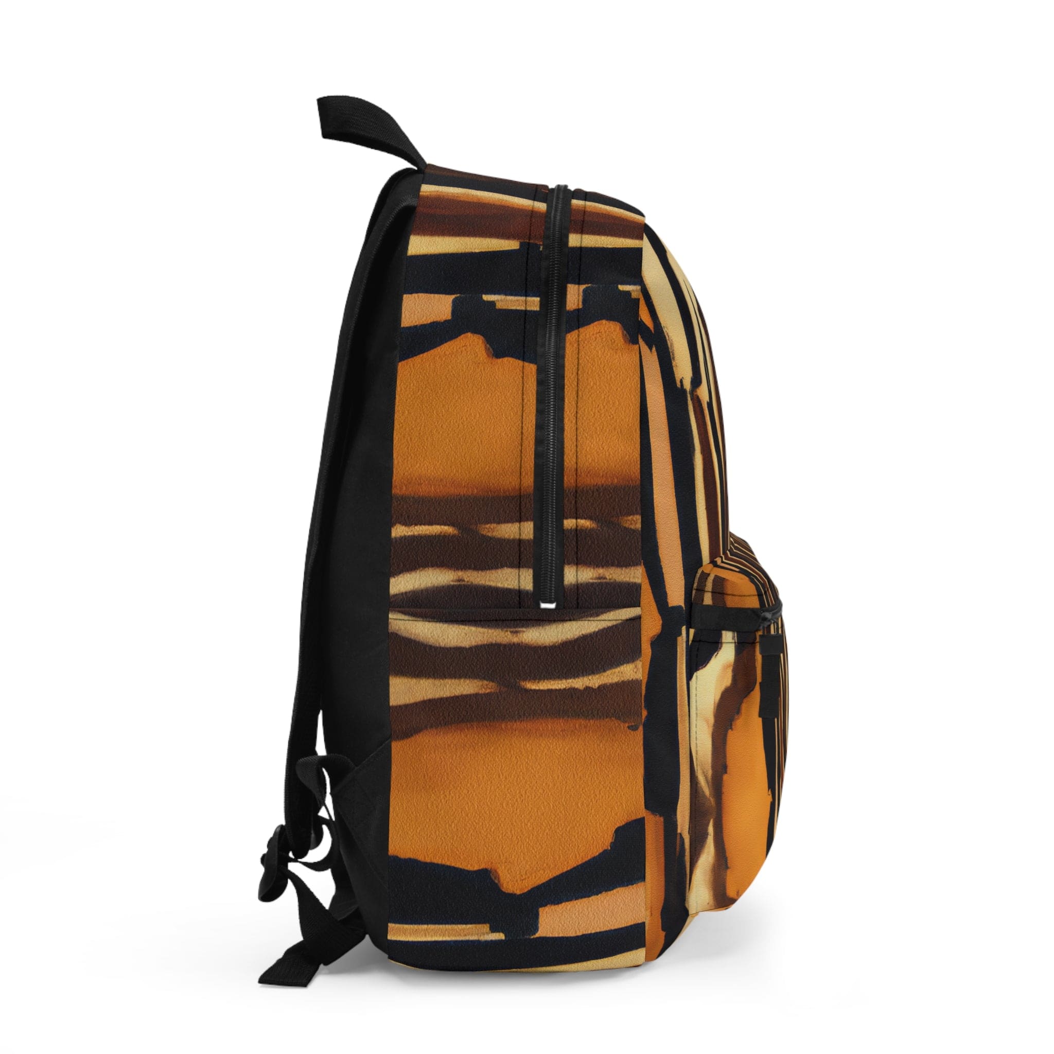 Large Zorse Geometric Print Backpack, water-resistant with adjustable straps and custom name tag.