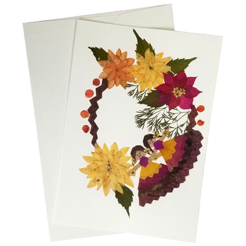 Balashram Designed Floral Gift Cards featuring unique dried flower designs created by children and women artisans.