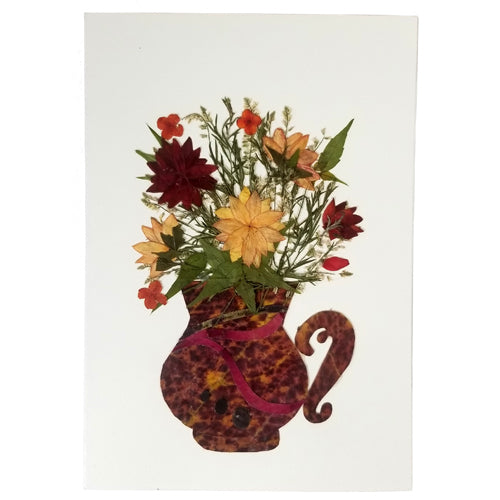 Balashram Designed Floral Gift Cards featuring unique dried flower designs created by children and women artisans.