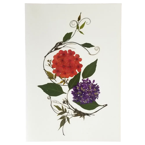 Balashram Designed Floral Gift Cards featuring unique dried flower designs created by children and women artisans.