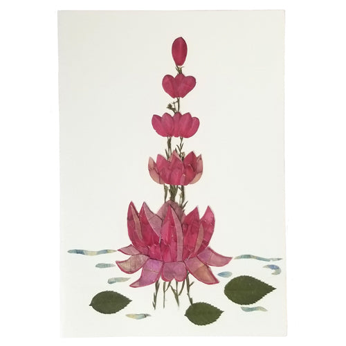 Balashram Designed Floral Gift Cards featuring unique dried flower designs created by children and women artisans.