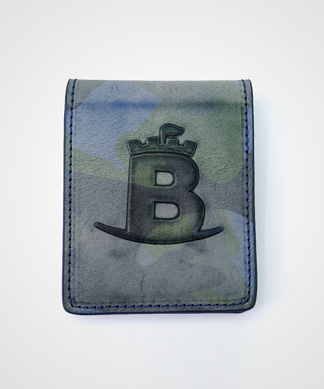 Baron Comouflage Money Clip in Baron Blue, showcasing its sleek design and powerful magnet.