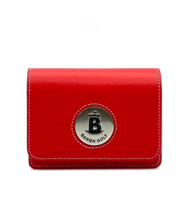 Baron Signature Scope Case in red, made from finest calf leather, showcasing its elegant design and protective features.