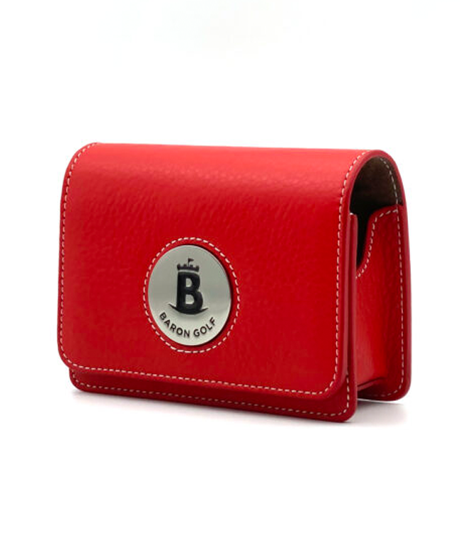 Baron Signature Scope Case in red, made from finest calf leather, showcasing its elegant design and protective features.